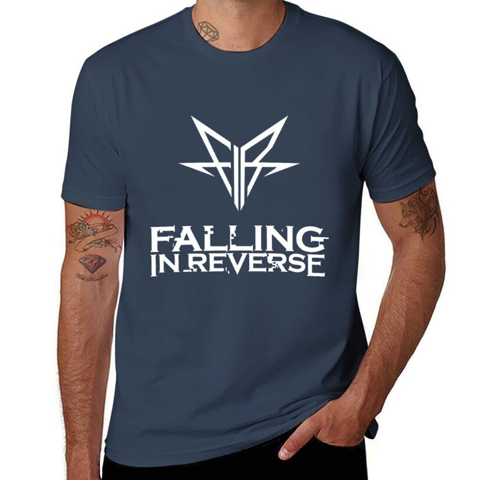 White Falling In Fir Reverse Logo Tshirt Lightweight Cooling Short Sleeve Tee S