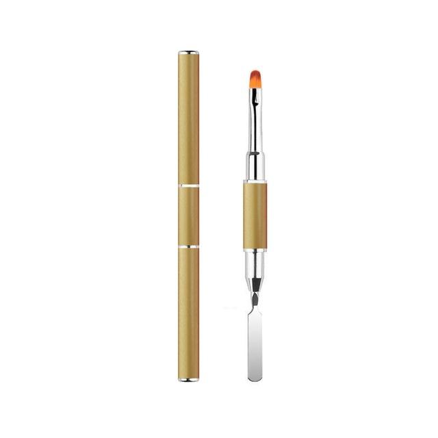 Brosse et sélecteur de Gel, brosse et spatule à ongles Design 2 en 1, outil de brosse à ongles en Gel pour Gel d'extension d'ongles en acrylique
