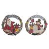 Wooden Christmas Decoration - DKD Home Decor - Set of 2 - Santa Claus - 31x4x30 Cm - Multicoloured - Rope Included