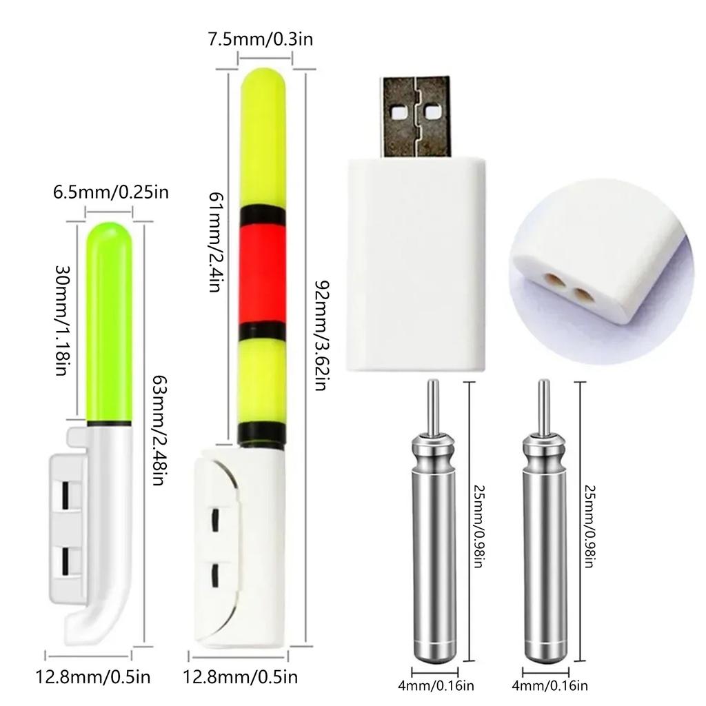 Wędkarstwo Świetliki LED Nocny Wędkarski Kij z Akumulatorem Lampa Luminous Końcówka Wędki Świetlna Rurka Narzędzie Wędkarskie