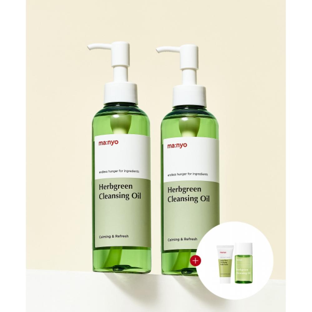 

Manyofactory Трав яний Зелений Очищувальний Масло 200млx2 + Мініатюра 25мл+содова Пінка 20мл Подарунок none