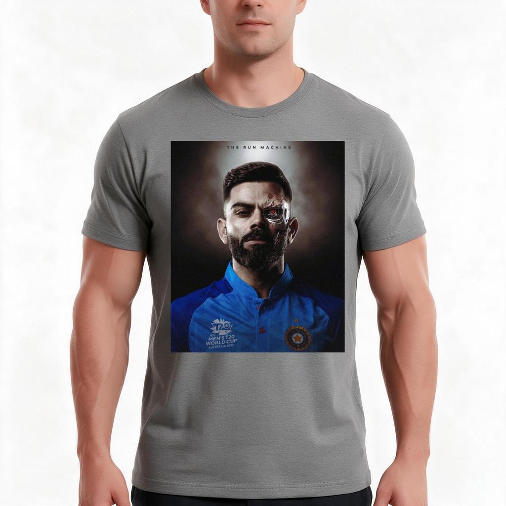 The Run Machine Virat Kohli King Kohli Tshirt Summer Casual Cotton Tee Oversized Streetwear Tops Vintage Graphic Print