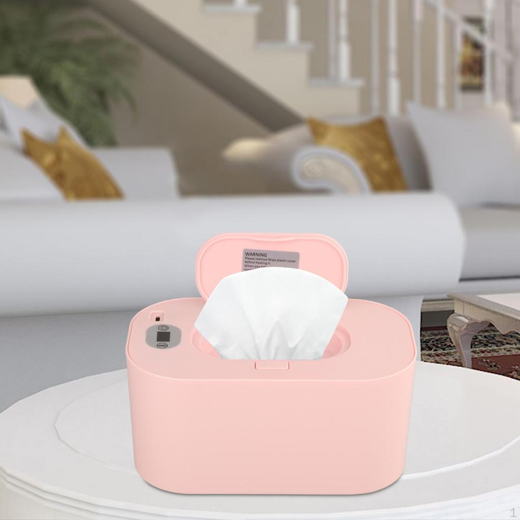 Portable Heated Wipe Dispenser Quick Heating System with Large Capacity Box Tissue