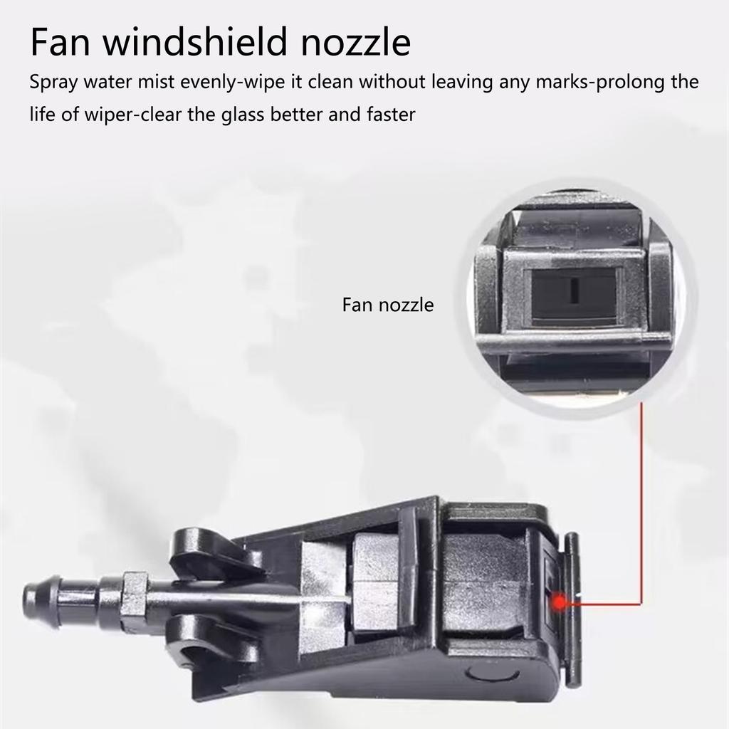 Precise Sprayer Angle Windshield Nozzle Ensures Optimally Cleaning Without Waste for B5 6RD955985 6E0955985A 6E0955985B