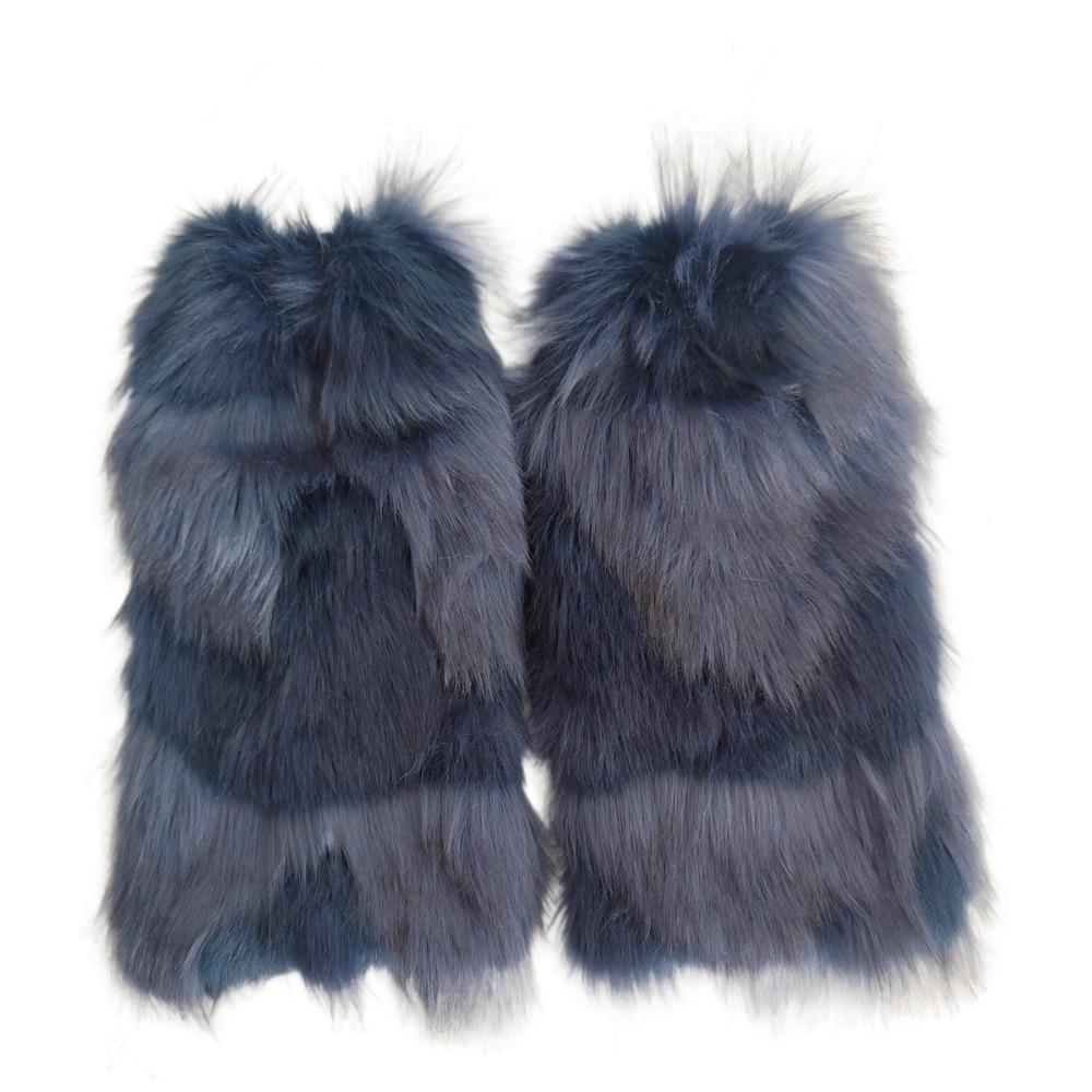 

Y2K Пушистые гетры Харадзюку Длинные чулки Мягкие плюшевые накладки на ноги Уличная одежда 15CM серый/синий