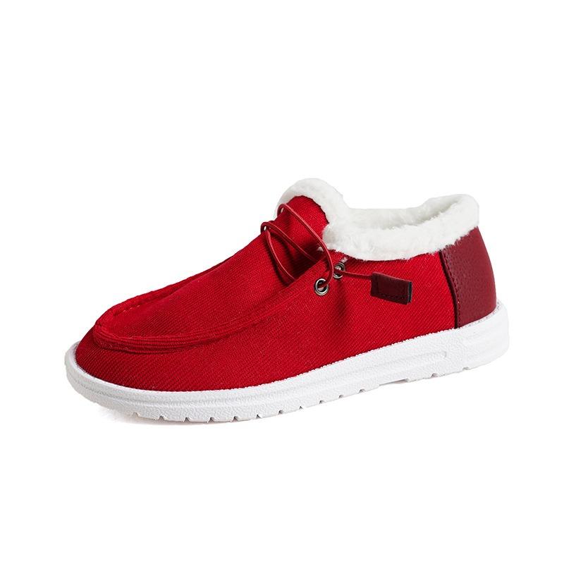 2025 Fall/Winter New Plush Wool Cotton Shoes Plus Size Women's Casual Women's Shoes