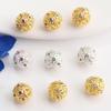 18K Gold-Plated Zircon Spacer Beads for DIY Bracelets & Necklaces