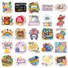 50Pcs/Set Back To School Stickers DIY Fashion Waterproof Doodle Decals Stickers