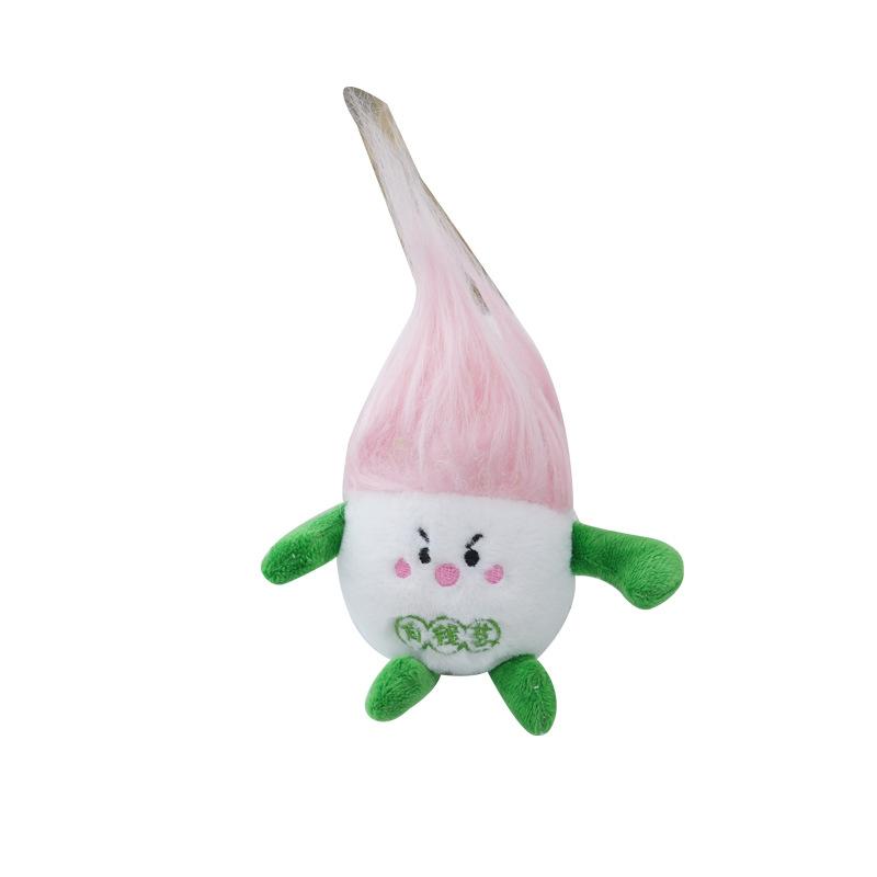 Adorable Toy Plush Keychain Fluffy Stuffed Animal Pendant Cute And Soft Pink Green