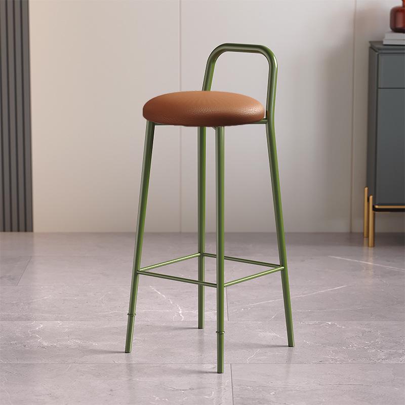 Nordic Iron Art Bar Stool with Backrest – Modern, Luxurious Design