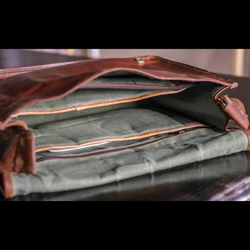 Ny Handgjord Vintage Läder Messenger Axelväska Resväska För Herr och Dam