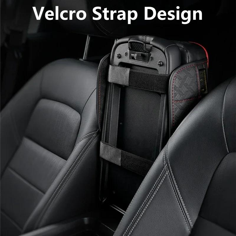 Universal Car Center Console Organizer - Thickened Armrest Cover with 2 Side Pockets & 2 Cup Holders Car Armrest Organizer
