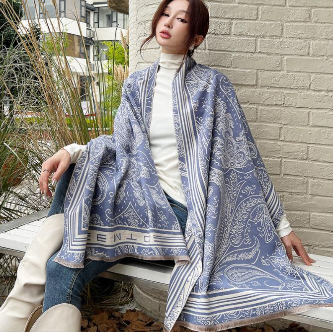 New Arrival Women'S Scarl Thickening Warm Pashmina Cashmere Scarf Female Autumn Winter Soft Scarf Shawl Multipurpose Blanket