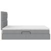 Storage Bed with Mattress Light Grey 140 x 190 cm Polyester
