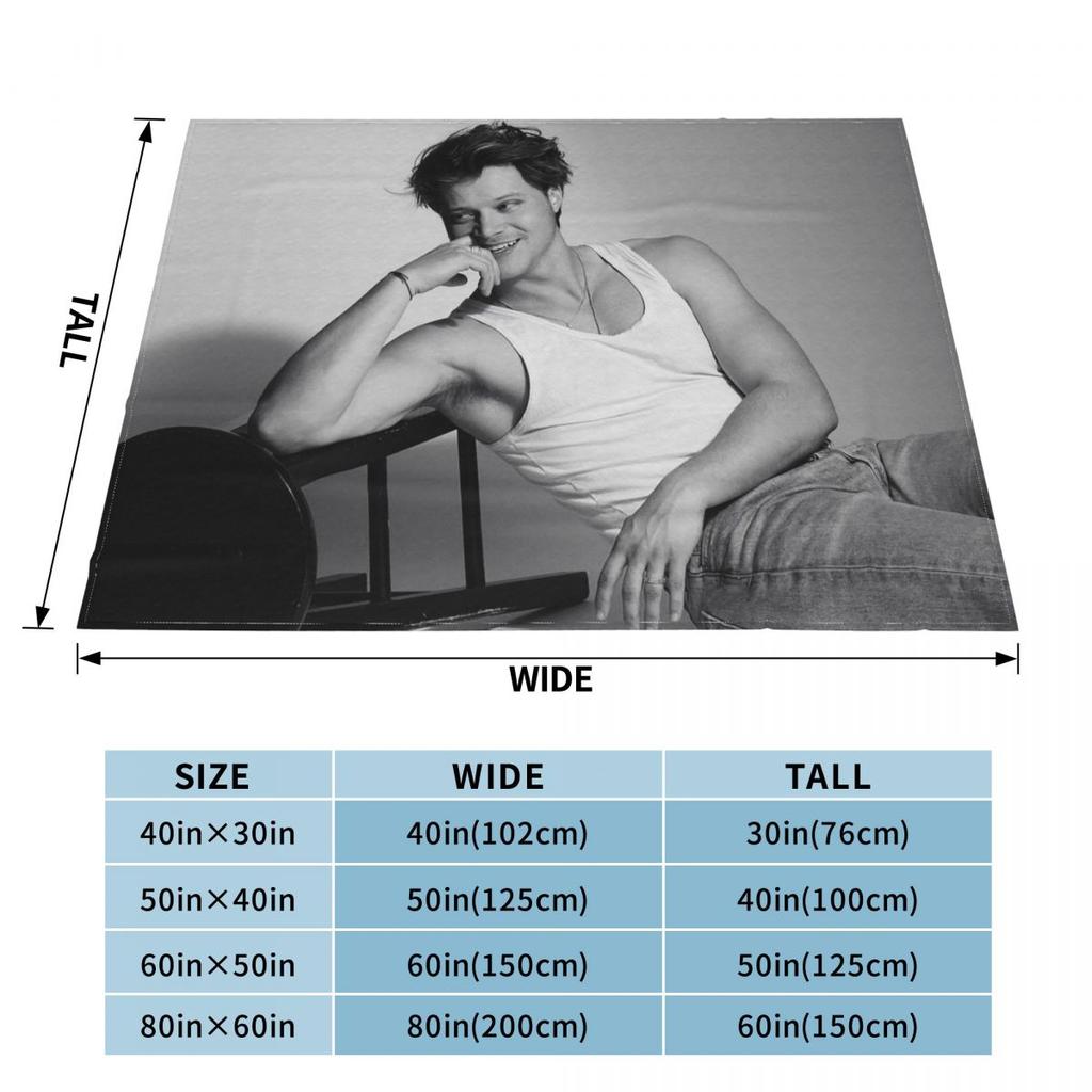 Soft Rudy Pankow JJ Maybank Poster Blanket Soft Warm Flannel Throw Blanket Plush for Bed Living room Picnic Travel Home Sofa