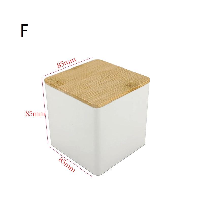 {MX} Versiegelter Blech-Teelagerbehälter mit Bambusdeckel, quadratischer Küchen-Gewürzbehälter, Kaffee-Süßigkeitenbehälter, Lebensmittelflasche