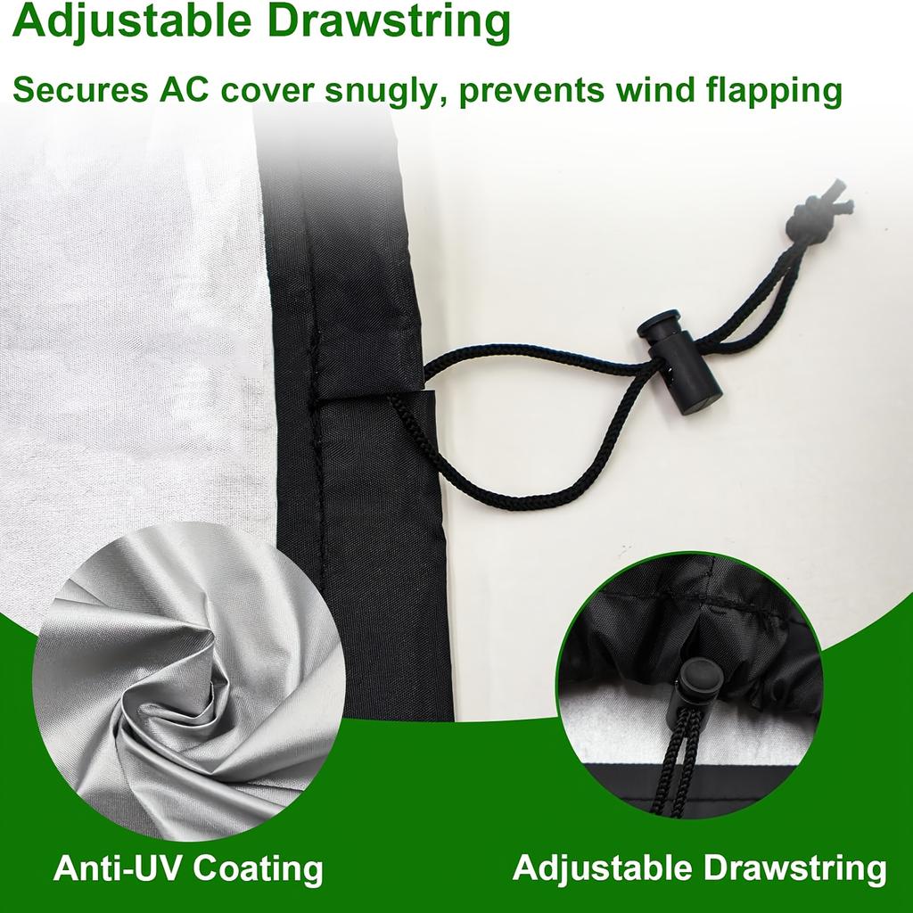 Air Conditioner Cover, Dustproof, Universal Size, Suitable for Home and Office Indoo Andoutdoor Dimensions: 18.32X15.89X29.65 In