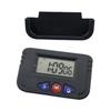 Digital LCD Car Clock Black Car Tablet Clock Includes Manual Multipurpose Travel Clock With Stand Double Sided Adhesive