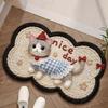 New 40*60cm Bath Mat Non-slip Backing Water Absorption Pony Door Mat Dirt-scraping Surface Household Carpets Home Decoration