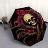 Dark Fantasy Skull & Tentacle Circular Wall ArtUmbrella, Portable 3-Fold Compact Umbrella for Men & Women Gift