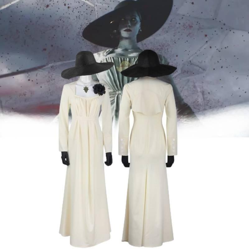 Halloween Cosplay Costume Biohazard 8 Village Vampire Lady Dimitrescu Dress Xs-xxxl