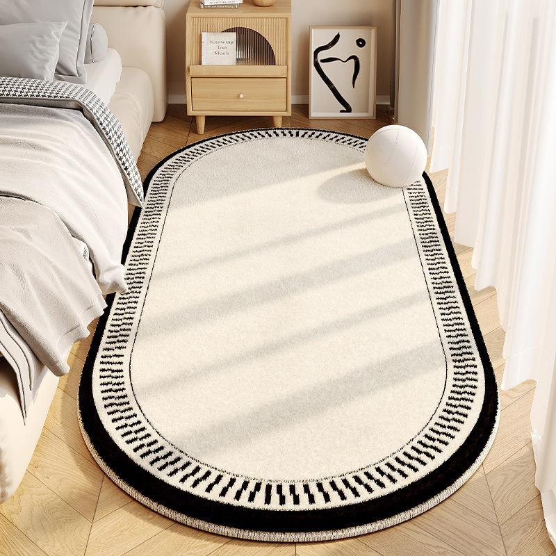 Schlafzimmerteppich Schmutzabweisender Bettvorleger Haushalt Dick Rutschfest Teppich Leicht zu Pflegen