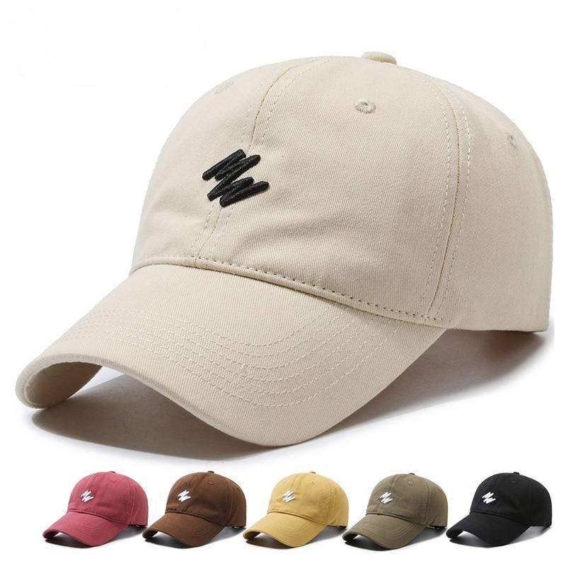 Minimalist W Embroidered Baseball Cap, Soft Washed Cotton Adjustable Curved Brim Sun Hat for Men Women
