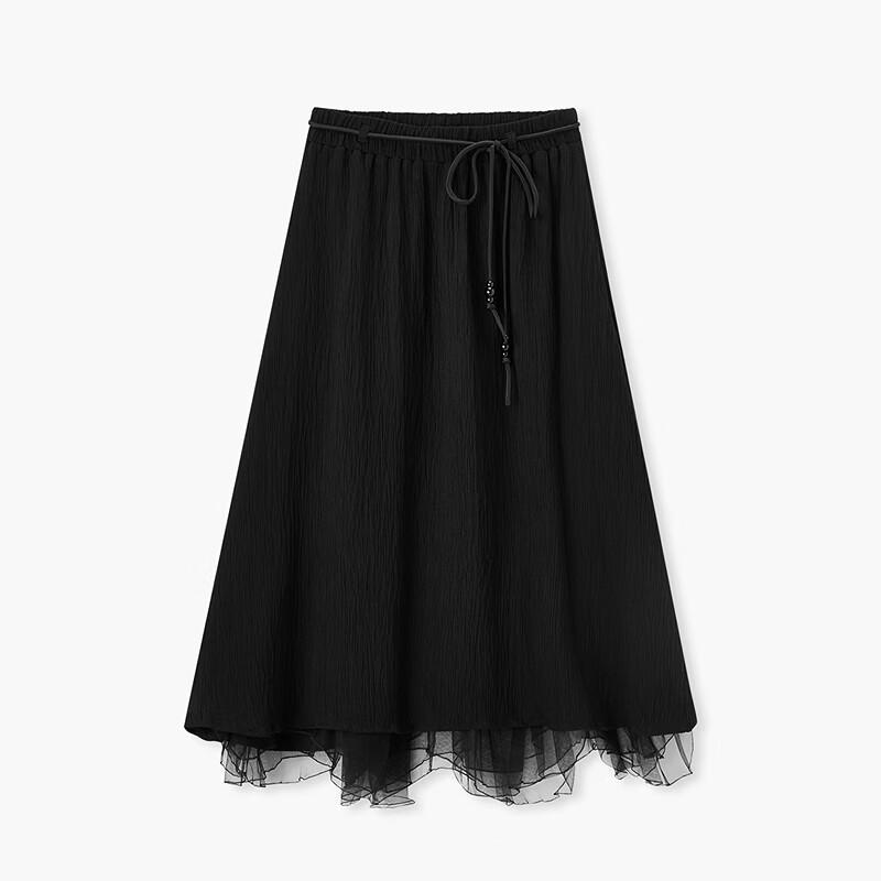 EICHITOO Black Lace A-line Skirt