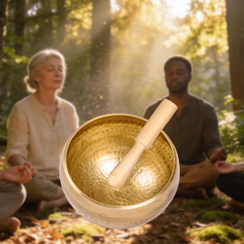 Authentisches Klangschalen-Set Achtsamkeits-Schale Musikinstrument Perfekt für Entspannung Heilung und Spirituelle Praktiken