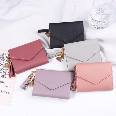 1ks peněženka s krátkým střapcem Dámská peněženka Mini na mince peněženka Card Pocket Girl Clutch Bag