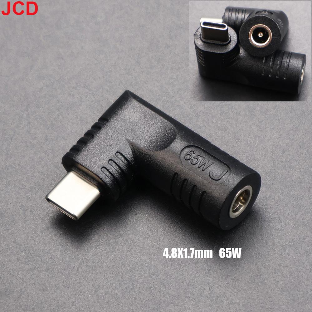 JCD 65W Laptop Power Charger Supply Adapter Connector USB Type-C Female To DC Male Jack Converter Plug For Lenovo HP DELL ASUS