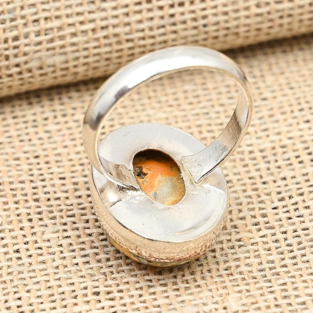 Bumblebee Jasper Gemstone 925 Sterling Silver Handmade Ring Jewelry Beauteous Gift For Her