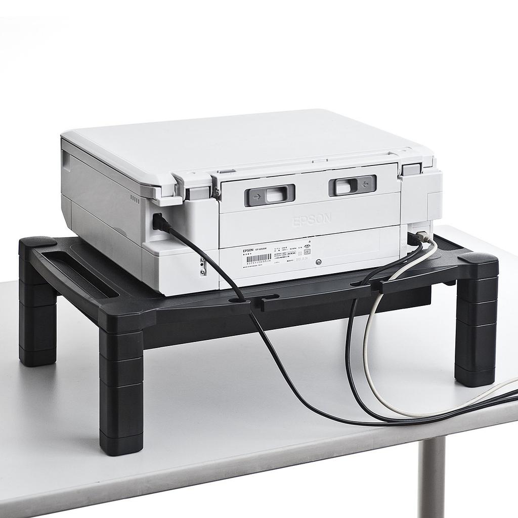 Sanwa Direct Druckerständer, Schreibtisch mit Schublade, Schwarz, 100-PS002