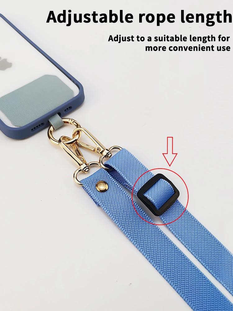 Universal Adjustable Crossbody Phone Lanyard Strap Neckband Mobile Phone Rope Neck Straps Cell Phone Case Anti-lost Lanyards