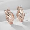 2026 European and American New Wave Ear Buckle with Micro Inlaid Zircon Geometric Surface Elegant and Luxurious Accessories