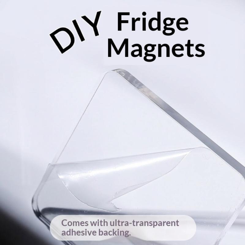 5 Set Handmade Magnetic Refrigerator Sticker Material Package Creative Diy Acrylic Fridge Magnets Souvenir Gift