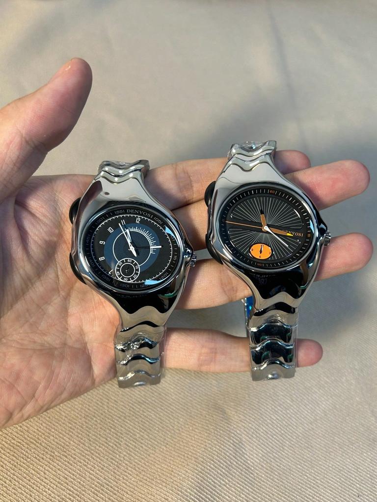 1pc men's irregular y2k non mechanical watch twisted retro fashion quartz watch