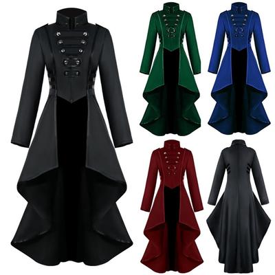 Women Fashion Coat Steampunk Vintage Tailcoat Jacket Gothic Coat Women Uniform Costume Jacket Fashion Tops Tuxedo
