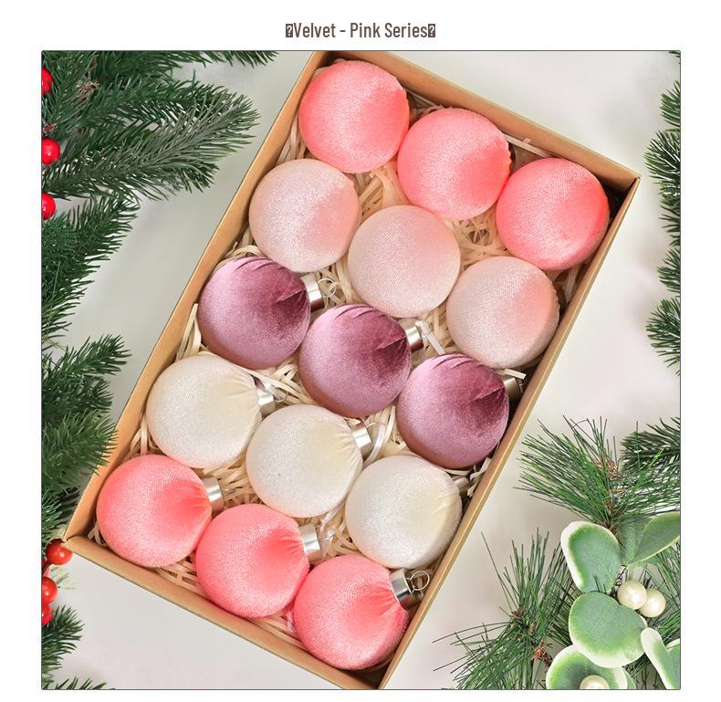 6CM Velvet Christmas Ornament Bag: Plush Ball Decoration for Tree