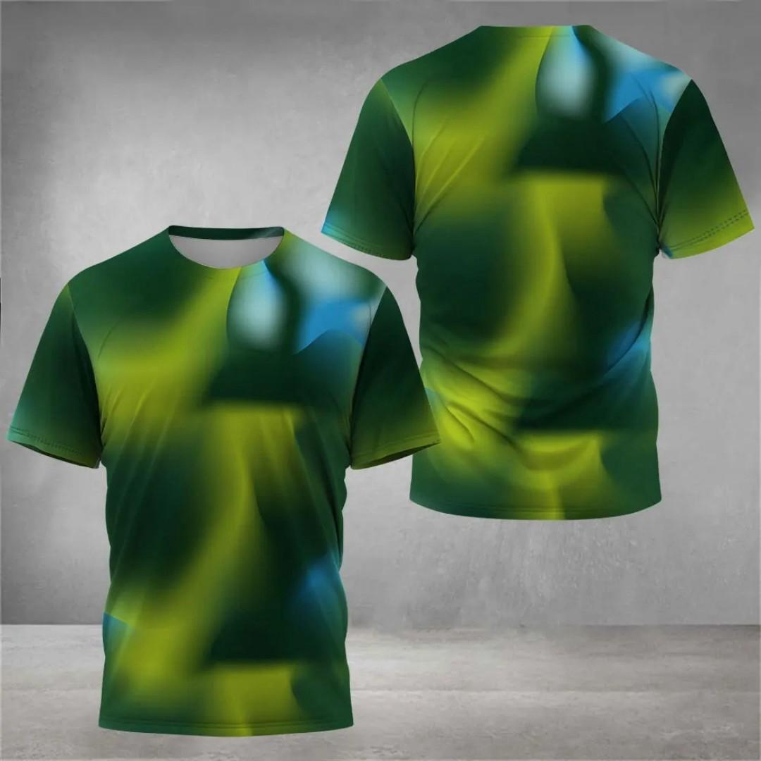 

Летний круглый вырез с 3D-принтом, модные повседневные мужские футболки с коротким рукавом M