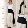 Black Wrap Skirt Overlay Asymmetrical Draped Waist Skirt New Tassel Scarf  Jeans Decoration
