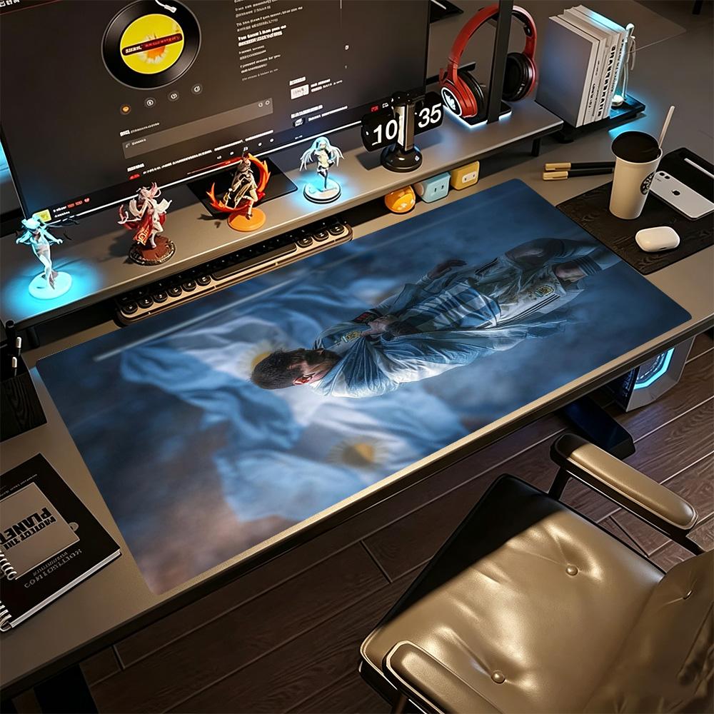Football Messi Large Mouse Pad Gaming Laptop Mouse Pad Office Mouse Mats Non-Slip Rubber Base Office Desk Accessory