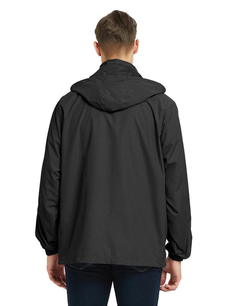 Men's Waterproof Windproof Outdoor Hooded Soft Shell Jacket for Autumn/Winter