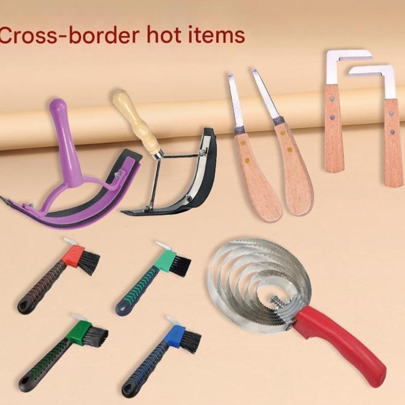 Ergonomic Grip Hoof Trimmer Stainless Steel Hoof Trimming Tool Multifunctional Equine Hoof Care Set for Farm Animal