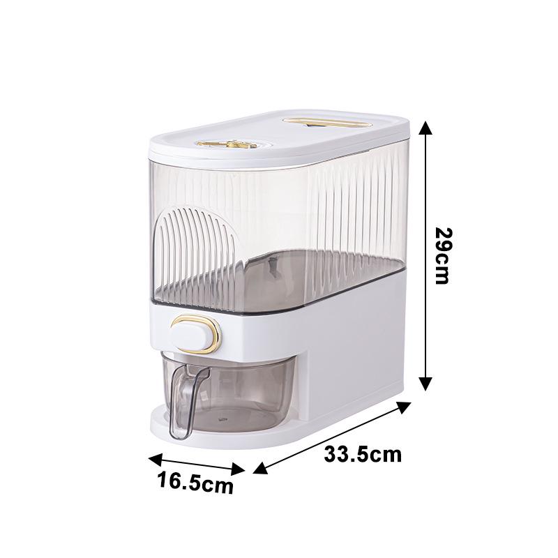 Press-Type Rice Storage Container: Sealed, Insect-Proof, Moisture-Proof Rice Bucket for Kitchen - Ideal for Whole Grains.