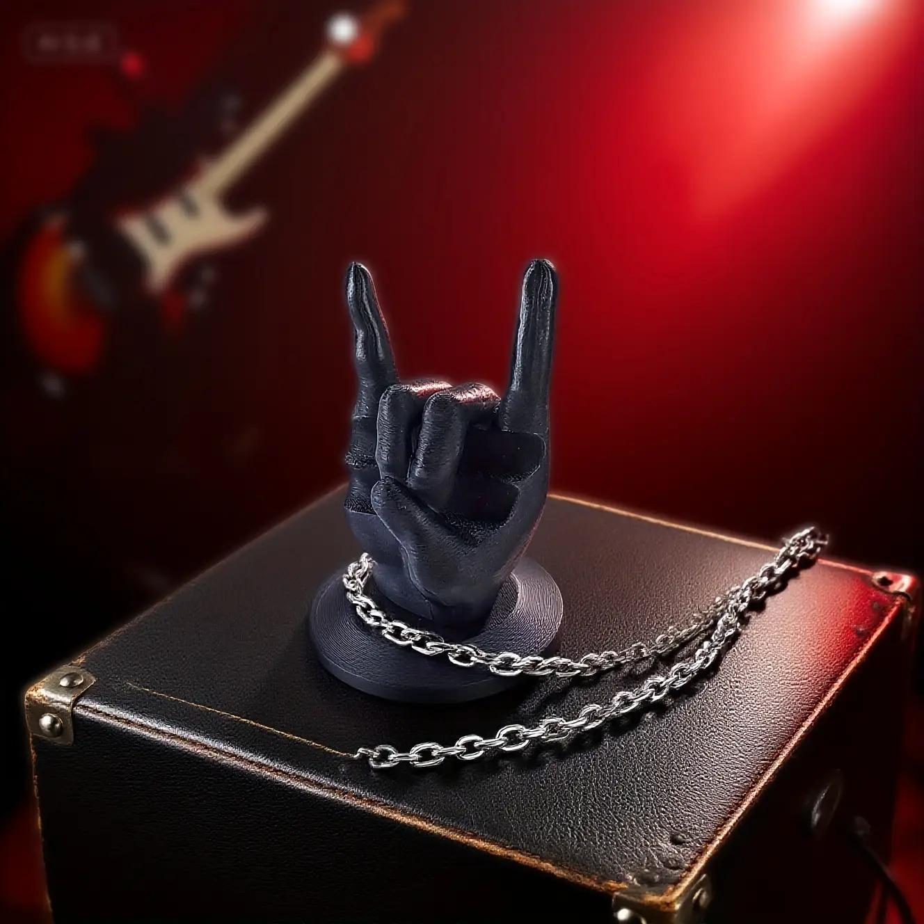 

Creative Rock Hand Drum Stick Holder, Drumstick Display Stand, Home Decoration Ornament, Gift for Musicians and Drummers 1pc чорний
