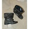 Cowhide Version Bow Short Boots Women'S Ballet Style Retro Old Short Tube Pleated Black Boots Women