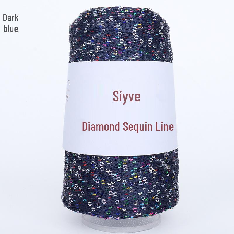 Filato di paillettes Siyue 2mm - Lana tessuta a mano per progetti fai da te (100 grammi)