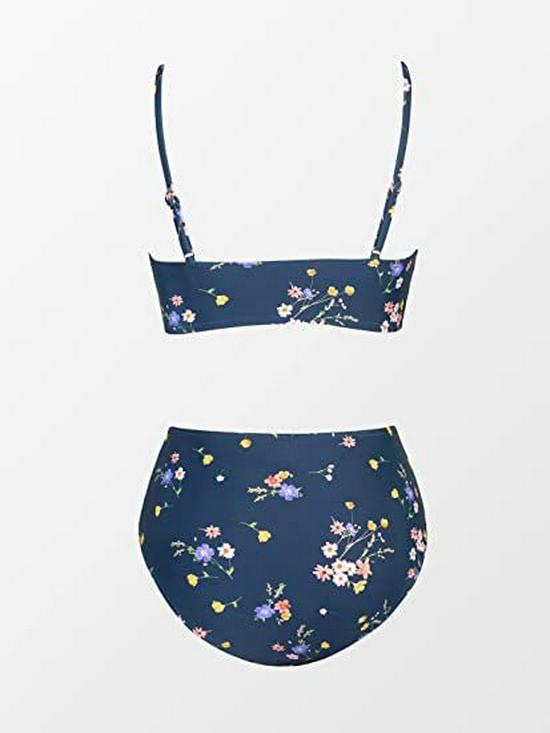 2023 Best-Selling Women's V-Neck High-Waisted Twist Bikini with Adjustable Straps