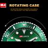 Men's Green Water Ghost Watch Shrimp Skin Stainless Steel Men's Watch Luminous Anti-diving Calendar Quartz Steel Belt Watch